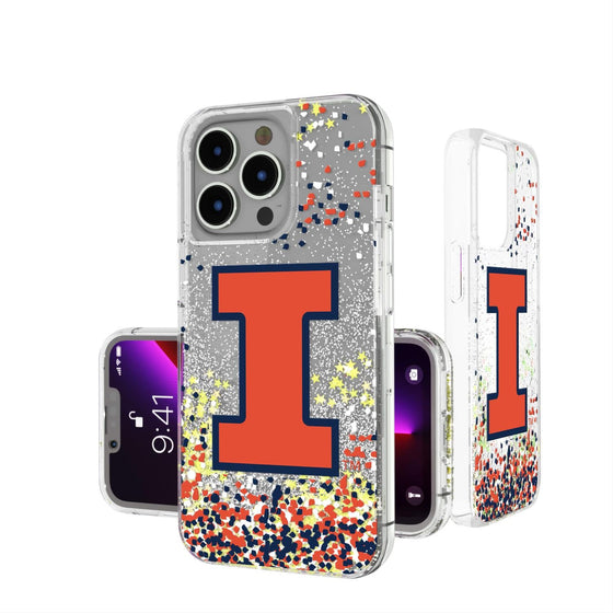 Illinois Fighting Illini Confetti Glitter Case-0