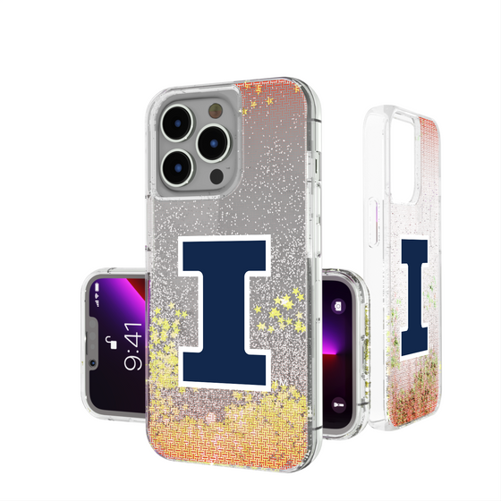 Illinois Fighting Illini Linen Glitter Phone Case-0