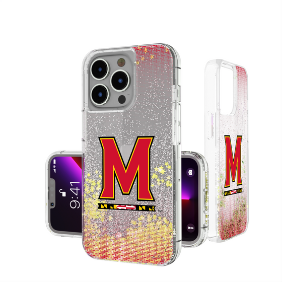 Maryland Terrapins Linen Glitter Phone Case-0