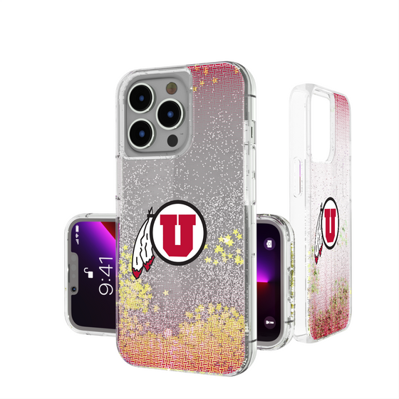 Utah Utes Linen Glitter Phone Case-0