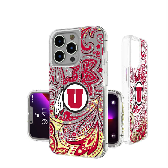 Utah Utes Paisley Glitter Case-0