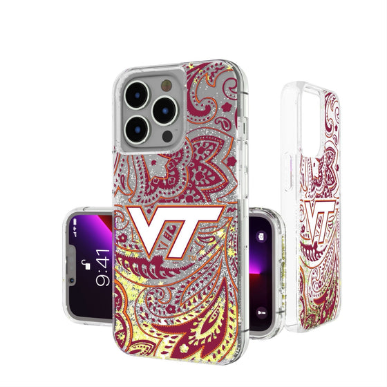 Virginia Tech Hokies Paisley Glitter Case-0
