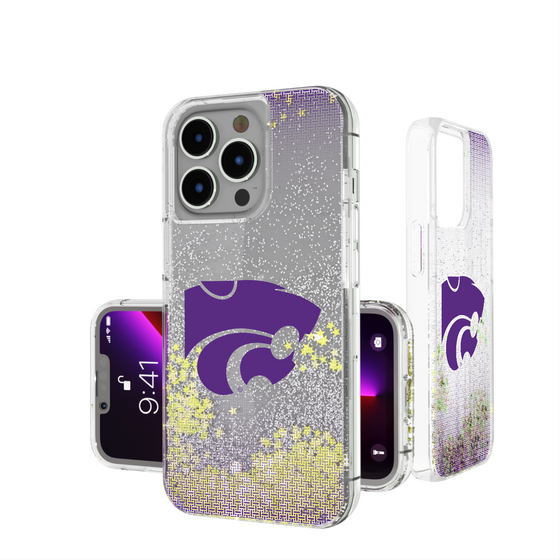 Kansas State Wildcats Linen Glitter Phone Case-0