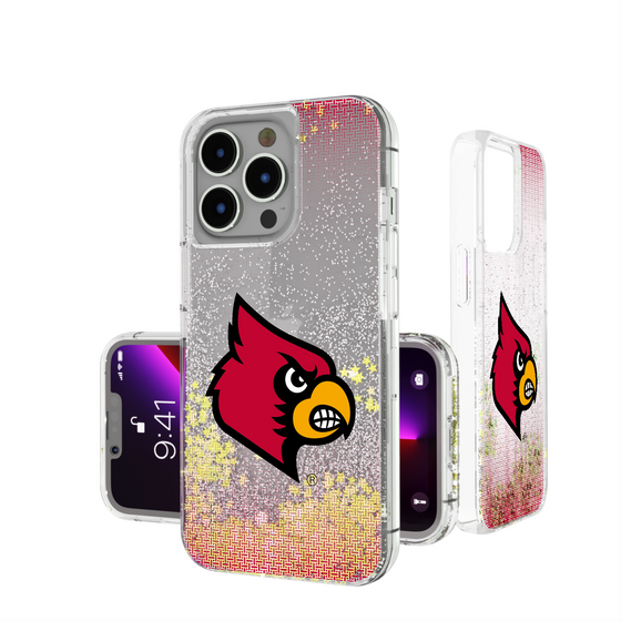 Louisville Cardinals Linen Glitter Phone Case-0