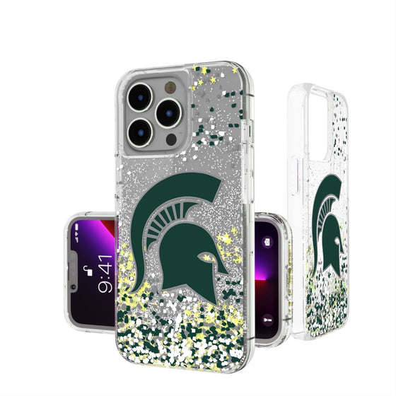 Michigan State Spartans Confetti Glitter Case-0