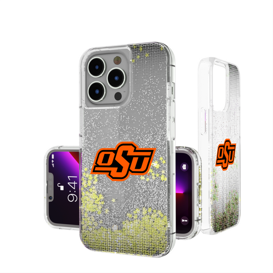 Oklahoma State Cowboys Linen Glitter Phone Case-0