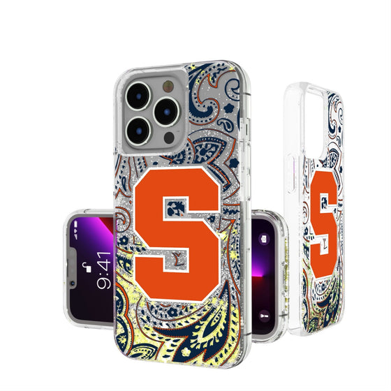 Syracuse Orange Paisley Glitter Case-0