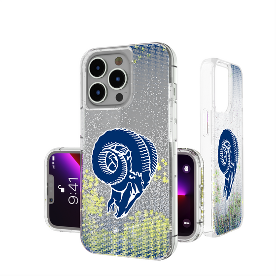 Los Angeles Rams Historic Collection Linen Glitter Phone Case-0