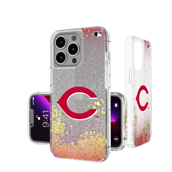 Cincinnati Reds Linen Glitter Phone Case-0