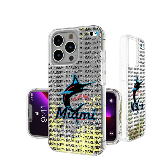 Miami Marlins Blackletter Glitter Case-0