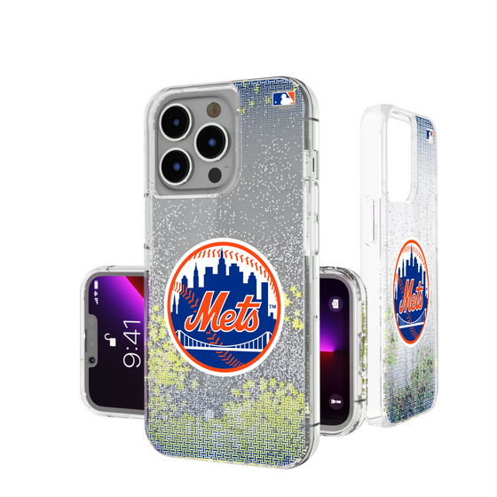 New York Mets Linen Glitter Phone Case-0