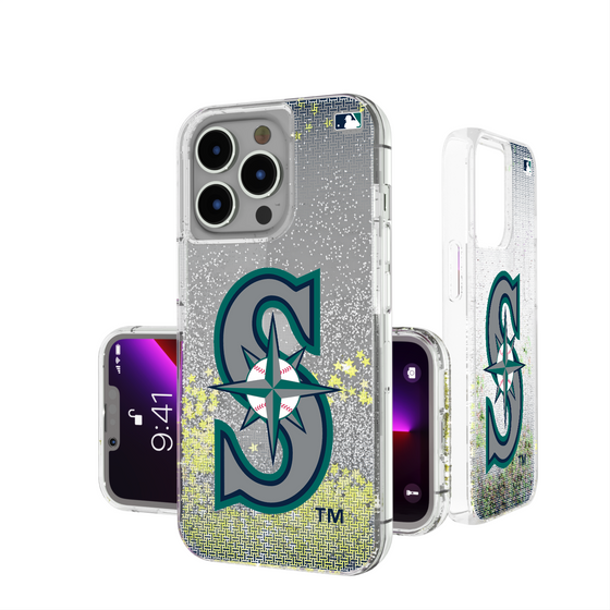 Seattle Mariners Linen Glitter Phone Case-0