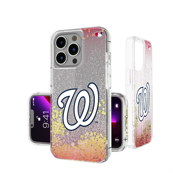 Washington Nationals Linen Glitter Phone Case-0