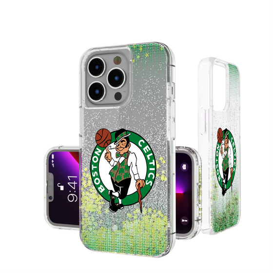 Boston Celtics Linen Glitter Phone Case-0