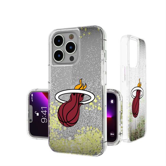 Miami Heat Linen Glitter Phone Case-0
