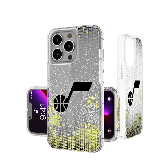 Utah Jazz Linen Glitter Phone Case-0