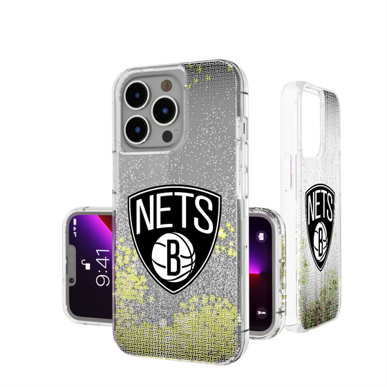 Brooklyn Nets Linen Glitter Phone Case-0