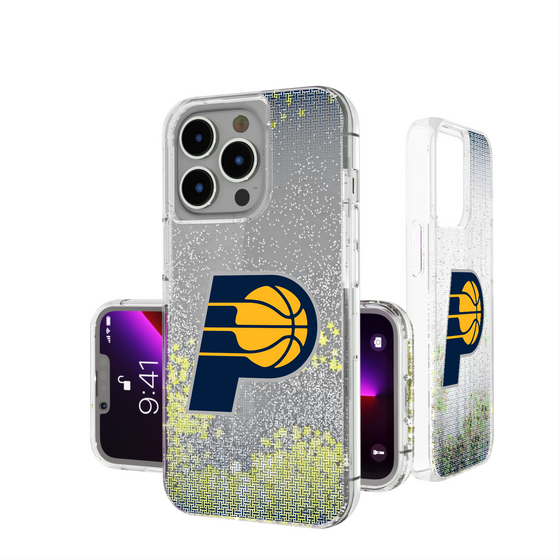 Indiana Pacers Linen Glitter Phone Case-0