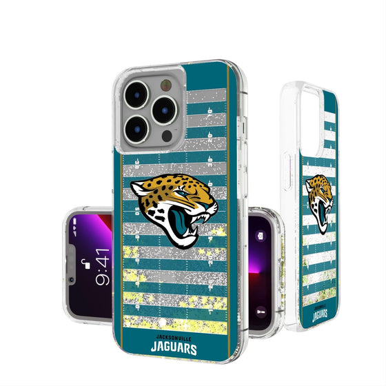 Jacksonville Jaguars Football Field Glitter Case-0