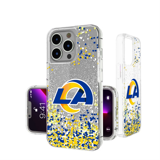 Los Angeles Rams Confetti Glitter Case - 757 Sports Collectibles