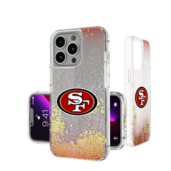 San Francisco 49ers Linen Glitter Phone Case-0