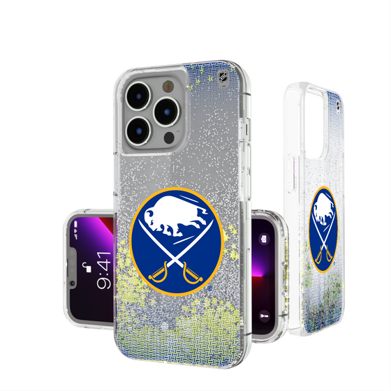 Buffalo Sabres Linen Glitter Phone Case-0