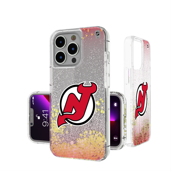 New Jersey Devils Linen Glitter Phone Case-0