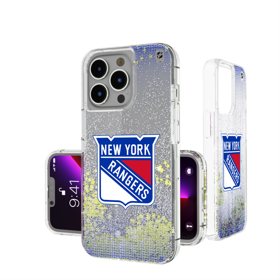 New York Rangers Linen Glitter Phone Case-0