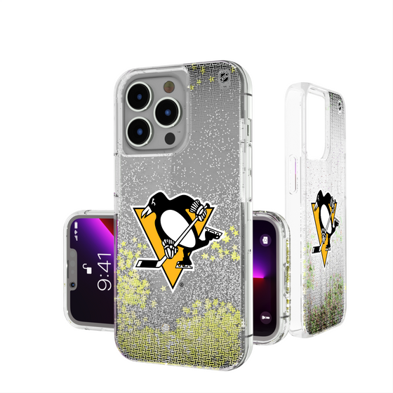 Pittsburgh Penguins Linen Glitter Phone Case-0