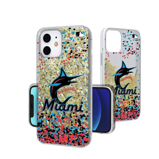 Miami Marlins Confetti Gold Glitter Case - 757 Sports Collectibles
