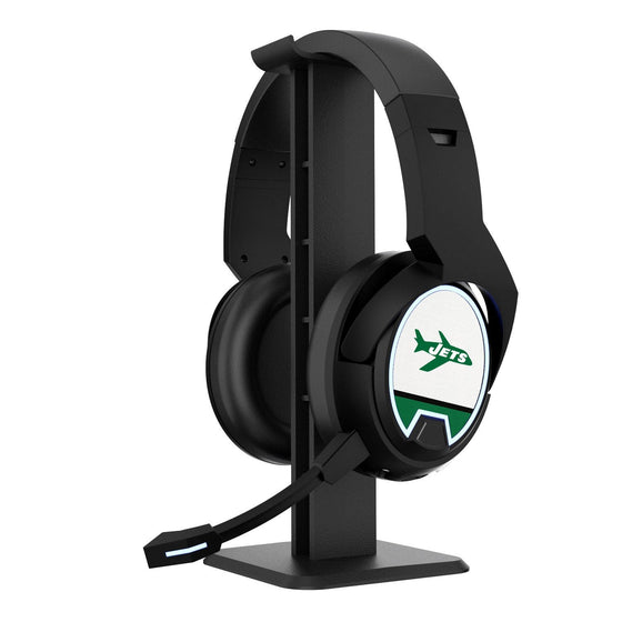 New York Jets 1963 Historic Collection Stripe Gaming Headphones - 757 Sports Collectibles