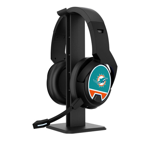 Miami Dolphins Stripe Gaming Headphones - 757 Sports Collectibles