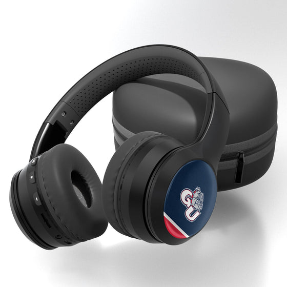Gonzaga Bulldogs Stripe Wireless Over-Ear Bluetooth Headphones-0