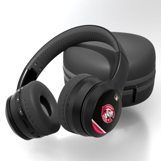 Cincinnati Reds 1978-1992 - Cooperstown Collection Stripe Wireless Over-Ear Bluetooth Headphones - 757 Sports Collectibles