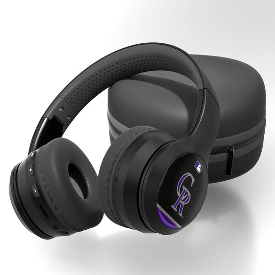 Colorado Rockies Stripe Wireless Over-Ear Bluetooth Headphones - 757 Sports Collectibles