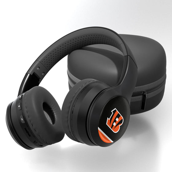 Cincinnati Bengals Stripe Wireless Over-Ear Bluetooth Headphones - 757 Sports Collectibles