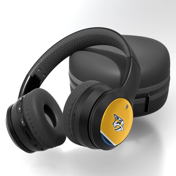Nashville Predators Stripe Wireless Over-Ear Bluetooth Headphones-0