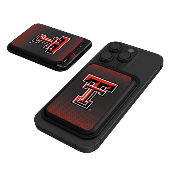 Texas Tech Red Raiders Linen Black Magnetic Credit Card Wallet-0