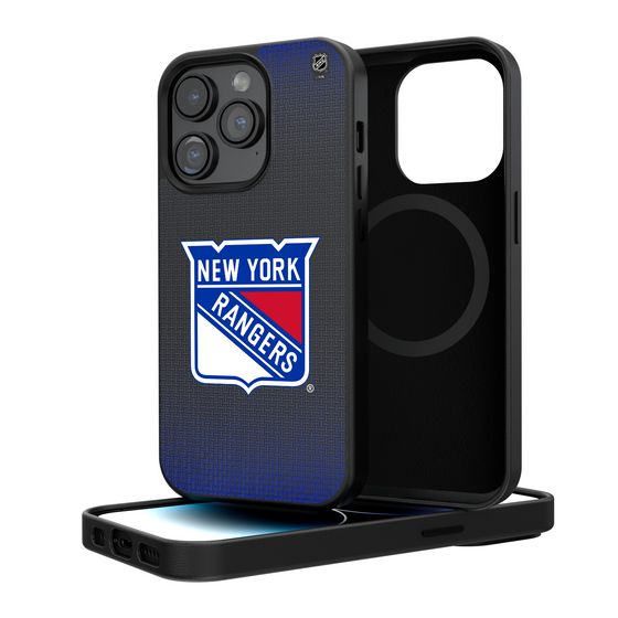 New York Rangers Linen Magnetic Phone Case-0