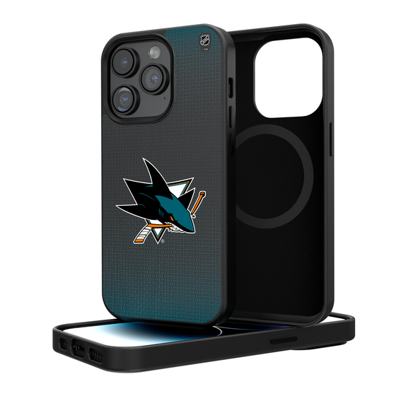 San Jose Sharks Linen Magnetic Phone Case-0