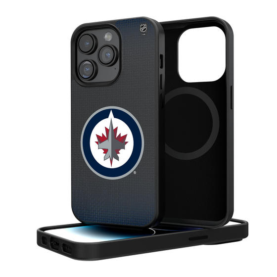 Winnipeg Jets Linen Magnetic Phone Case-0