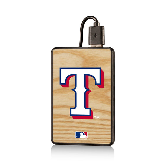 Texas Rangers Wood Bat 2500mAh Credit Card Powerbank - 757 Sports Collectibles