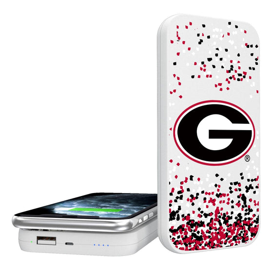 Georgia Bulldogs Confetti 5000mAh Portable Wireless Charger-0