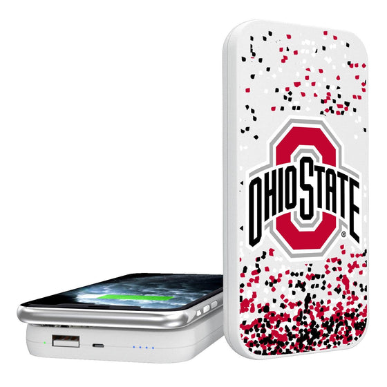 Ohio State Buckeyes Confetti 5000mAh Portable Wireless Charger-0