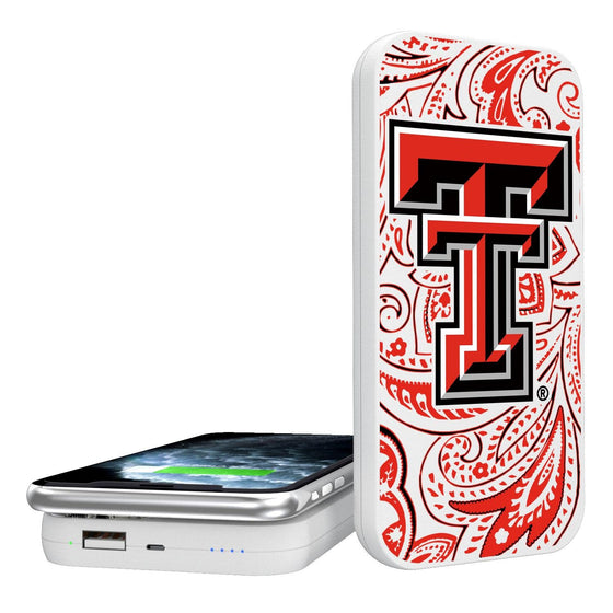Texas Tech Red Raiders Paisley 5000mAh Portable Wireless Charger-0