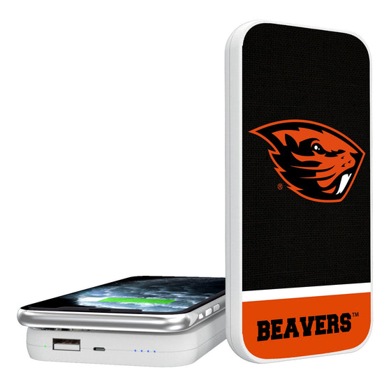 Oregon State Beavers Solid Wordmark 5000mAh Portable Wireless Charger-0