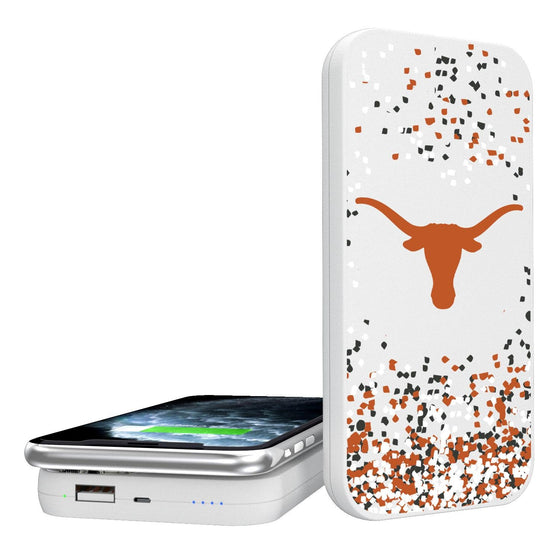 Texas Longhorns Confetti 5000mAh Portable Wireless Charger-0