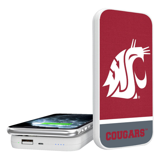 Washington State Cougars Solid Wordmark 5000mAh Portable Wireless Charger-0