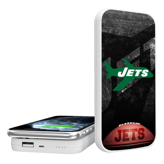 New York Jets 1963 Historic Collection Legendary 5000mAh Portable Wireless Charger - 757 Sports Collectibles