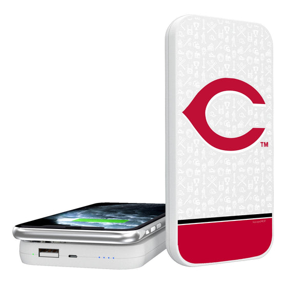 Cincinnati Reds Memories 5000mAh Portable Wireless Charger - 757 Sports Collectibles